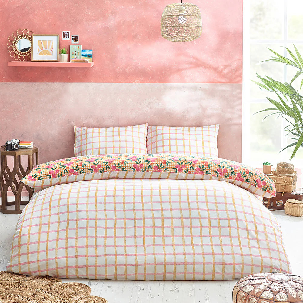 Style Lab Juicy Checked Duvet Cover Set Multi