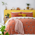 Furn Theia Abstract Eye Duvet Cover Set Clay Pink