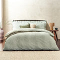 Yard Barton Gingham Check Duvet Cover Set Forest