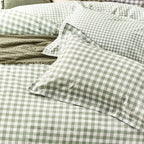 Yard Barton Gingham Check Duvet Cover Set Forest