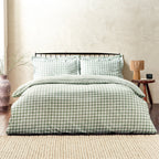 Yard Barton Gingham Check Duvet Cover Set Forest