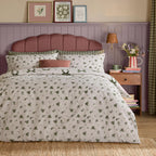 Furn Belle Stripe Reversible Duvet Cover Set Evergreen