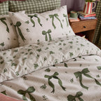 Furn Belle Stripe Reversible Duvet Cover Set Evergreen