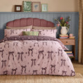 Furn Belle Stripe Reversible Duvet Cover Set Rosewood