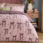 Furn Belle Stripe Reversible Duvet Cover Set Rosewood