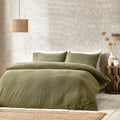 Yard Boucle Duvet Cover Set Olive