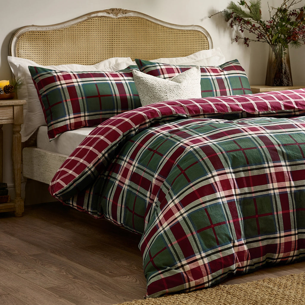 Wylder Braemar Check Soft Brushed Cotton Duvet Cover Set