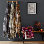 PRE ORDER ONLY - Constellation Printed Sherpa Fleece Throw Charcoal Cream