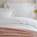 Wylder Nature Florrie Embroidered Cotton Duvet Cover Set Peach