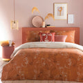 Furn Kindred Abstract Faces Duvet Cover Set Apricot Bedding Set