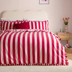Furn La Vie En Bows Reversible Duvet Cover Set Pink/Red