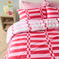 Duvet Day Lottie Reversible Soft Touch Duvet Cover Set Red/Pink