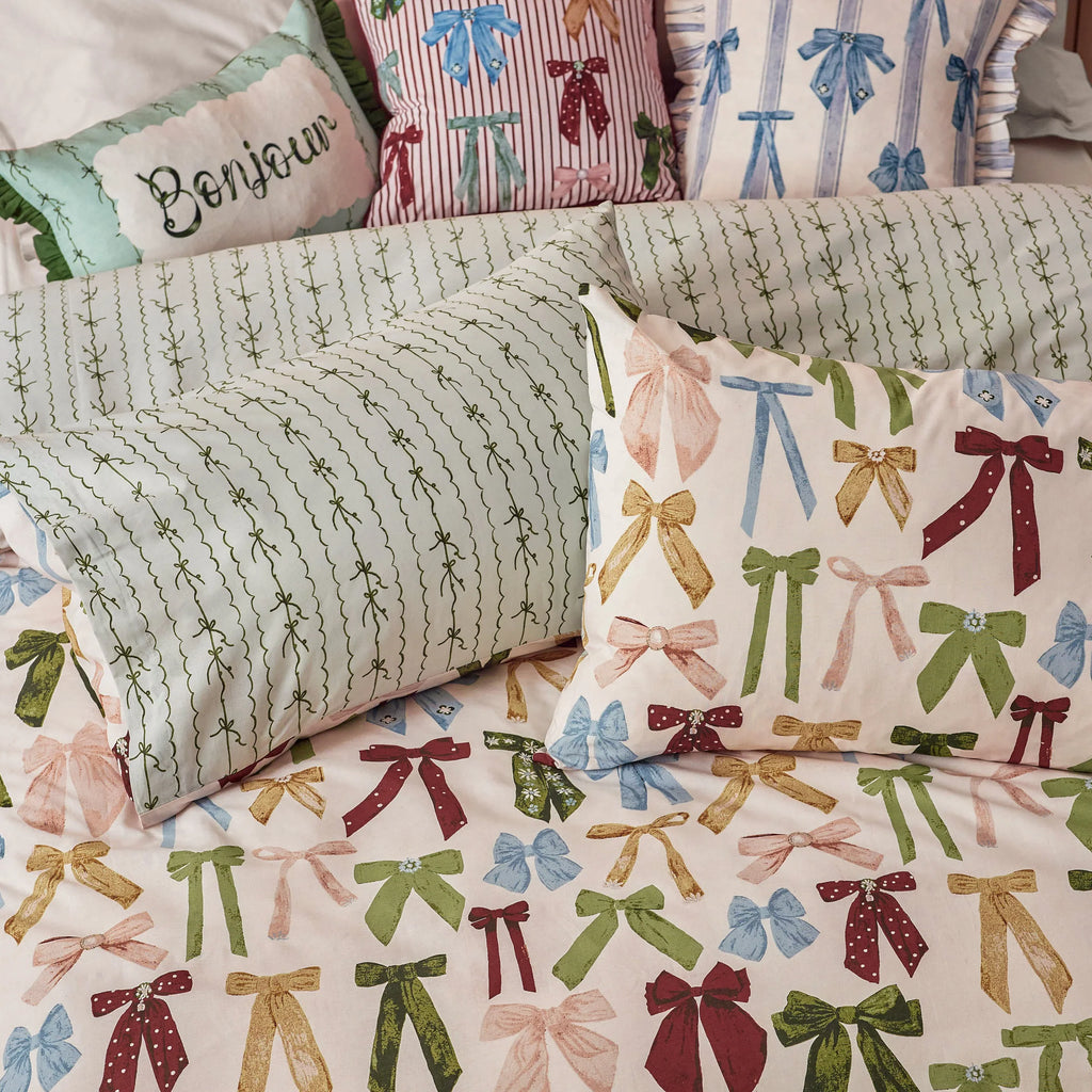 Furn Noortje Bows Printed Reversible Duvet Cover Set