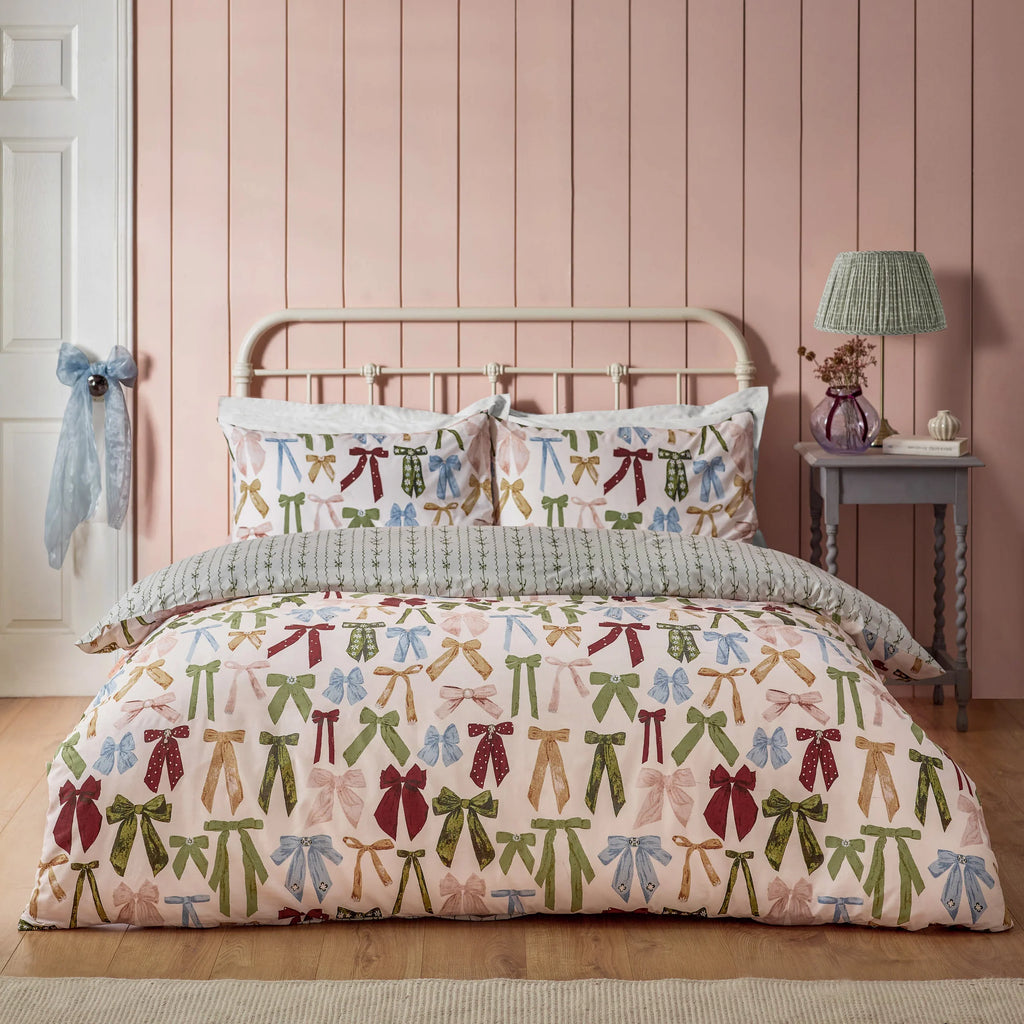 Furn Noortje Bows Printed Reversible Duvet Cover Set