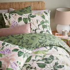 Wylder Passiflora Botanical Duvet Cover Set Peach/Vine Green