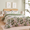 Wylder Passiflora Botanical Duvet Cover Set Peach/Vine Green