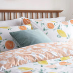 Furn Pommie Citrus Fruit Duvet Cover Set White Bedding Set